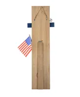 Glitzhome 36" H Patriotic, Americana Wooden Uncle Sam Porch Decor