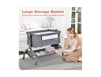 3-in-1 Baby Bassinet with Double-Lock Design and Adjustable Heights