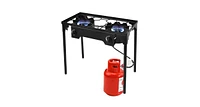 150000 Btu Double Burner Outdoor Stove Bbq Grill