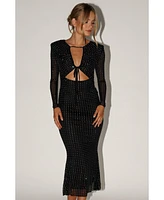 Salvatore Long Sleeve Midi Women's Dress