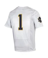 Men's Under Armour #1 White Notre Dame Fighting Irish Premiere Football Jersey