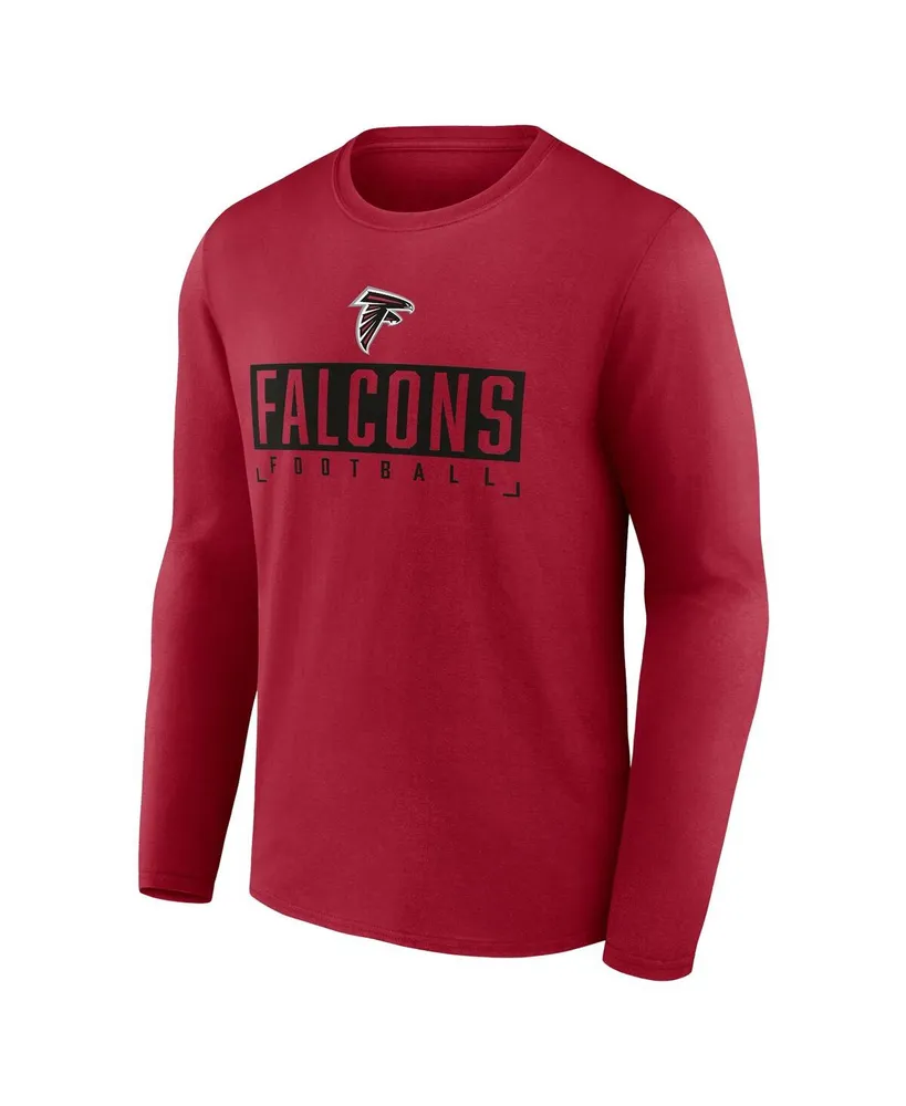 Men's Fanatics Red Atlanta Falcons Big and Tall Wordmark Long Sleeve T-shirt