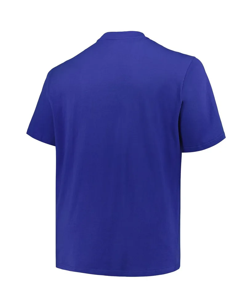 Men's Fanatics Blue, Orange New York Knicks Big and Tall Short Sleeve and Long Sleeve T-shirt Set
