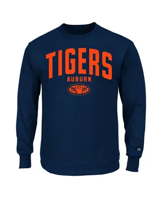 Men's Champion Navy Auburn Tigers Big and Tall Arch Long Sleeve T-shirt