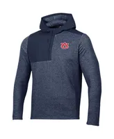 Men's Under Armour Navy Auburn Tigers Survivor Fleece Hoodie Quarter-Zip Jacket