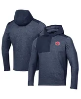 Men's Under Armour Navy Auburn Tigers Survivor Fleece Hoodie Quarter-Zip Jacket