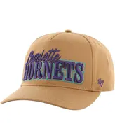 Men's '47 Brand Tan Charlotte Hornets Barnes Hitch Adjustable Hat