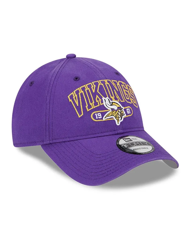 Men's New Era Purple Minnesota Vikings Outline 9FORTY Snapback Hat