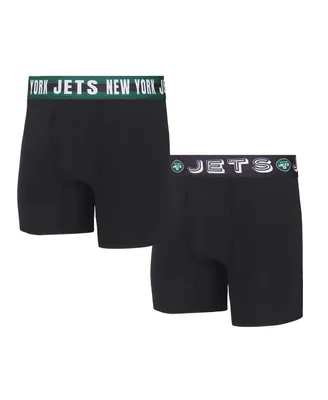 Men's Concepts Sport New York Jets Gauge Knit Boxer Brief Two-Pack