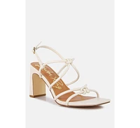 Kralor Knotted Strap Italian Block Heel Sandals