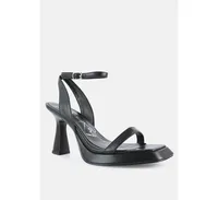 Womens Five Star Ankle Strap Kitten Heel Sandals