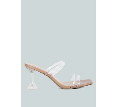 Nightfall Clear Spool Heel Sandal