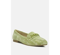 Abeera Chain Embellished Loafers