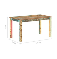 Dining Table Solid Reclaimed Wood 55.1"x27.6"x29.9"