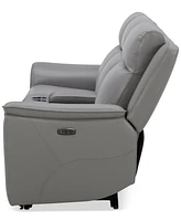 Addyson 77" 3-Pc. Leather Sofa with 2 Zero Gravity Recliners Power Headrests & 1 Console, Created for Macy's