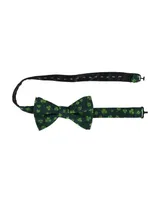 Trafalgar Green Shamrock Novelty Silk Bow Tie