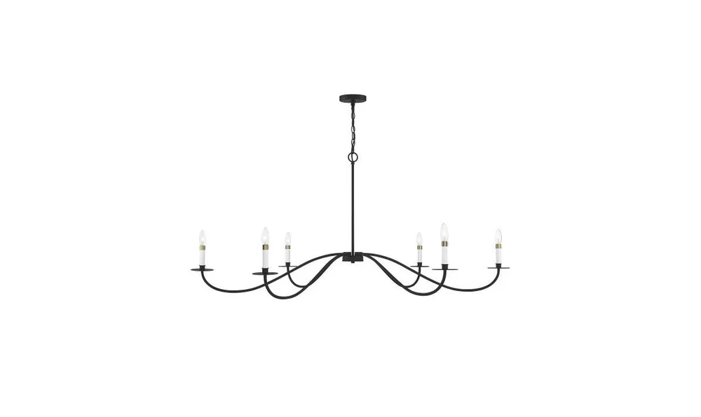 Trade Winds Arise 6-Light Chandelier in Matte Black