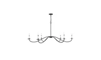 Trade Winds Arise 6-Light Chandelier in Matte Black