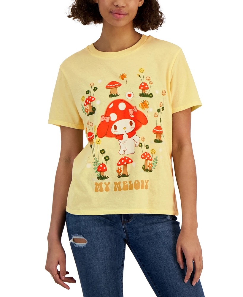 Love Tribe Juniors' My Melody Mushroom Graphic-Print Tee