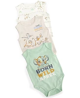 Disney Baby The Lion King Simba, Timon, Pumbaa & Zazu Printed Bodysuits, Pack of 3