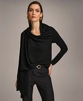 Donna Karan New York Women's Long-Sleeve Drape-Front Cardigan