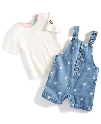 Disney Baby Minnie Mouse T-Shirt & Shortall, 2 Piece Set