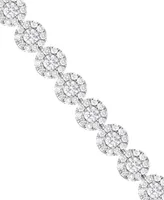 Diamond Halo Tennis Bracelet (7 ct. t.w.) in 14k White Gold