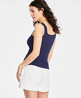 On 34th Women's Ribbed Square-Neck Tank, Created for Macy's