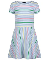 Tommy Hilfiger Toddler Girls Striped Jersey Short Sleeve Skater Dress