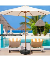 Patio Fillable Umbrella Base Fit 1.5 Inch Umbrella Poles for Yard Poolside-Black