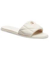 Coach Women's Holly Quilted Puffy "C" Slide Flat Sandals