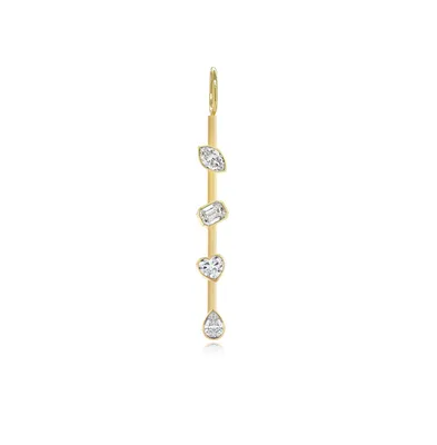 Alev Jewelry Aj by Alev Multi Shape Gold Bar Charm
