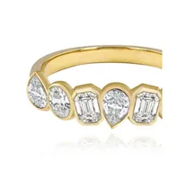 Alev Jewelry Aj by Alev Multi Shape Bezel White Topaz Ring