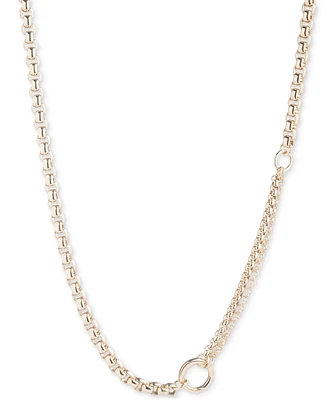 Lauren Ralph Lauren Gold-Tone Crystal 17" Cable Chain Collar Necklace