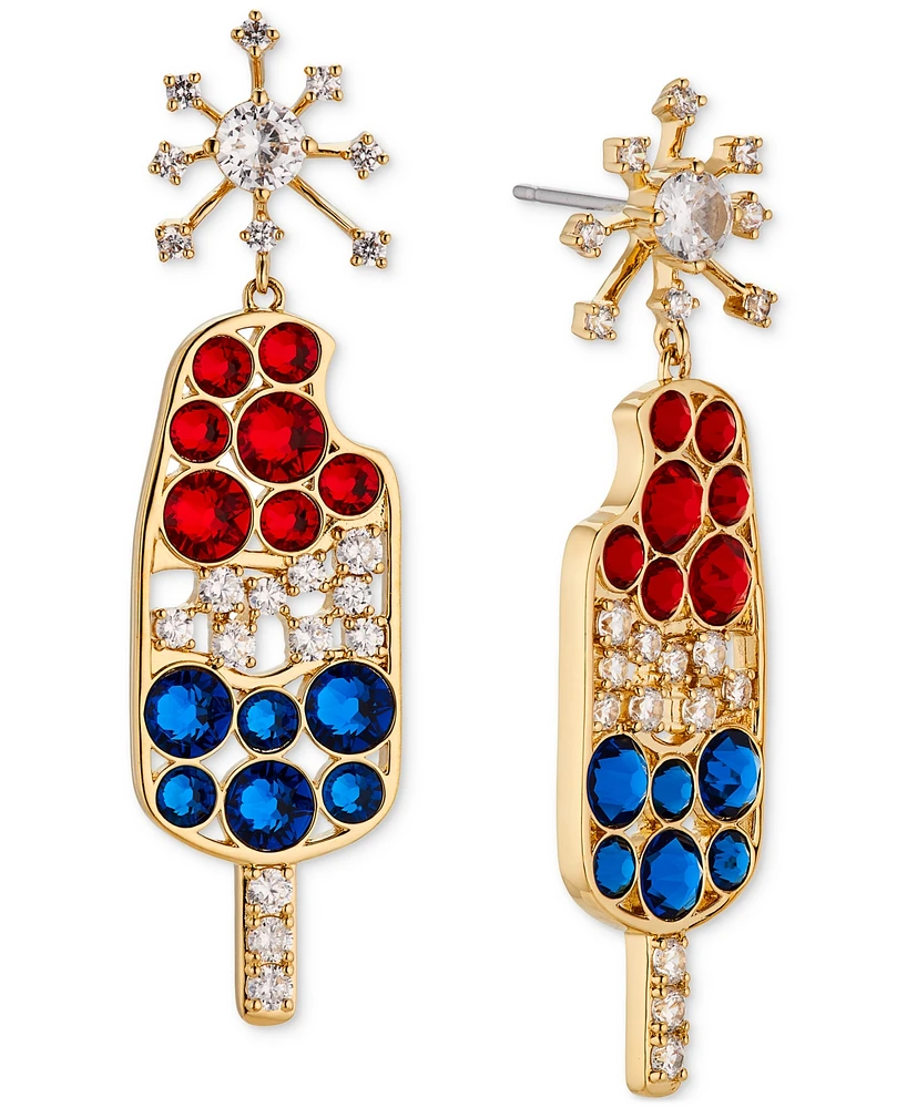 Ajoa by Nadri 18k Gold-Plated Pave & Color Crystal Ice Bomb Pop Drop Earrings