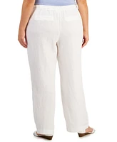 Charter Club Plus 100% Linen Pants