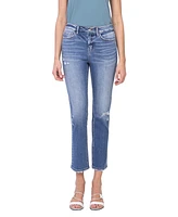 Flying Monkey Women's High Rise Slim Straight Jeans