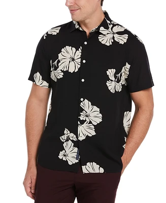 Perry Ellis Men's Contemporary Floral Print Short Sleeve Button-Front Shirt