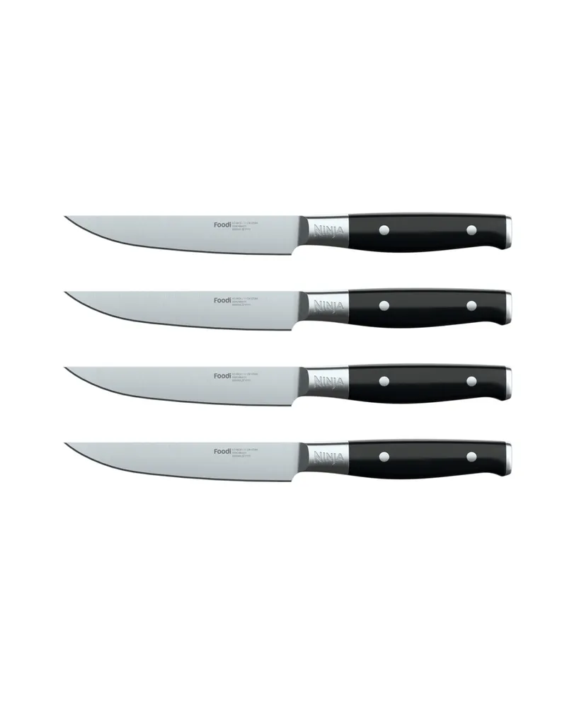 Ninja Foodi NeverDull German Stainless Steel Premium System 4-Piece Steak Knife Set