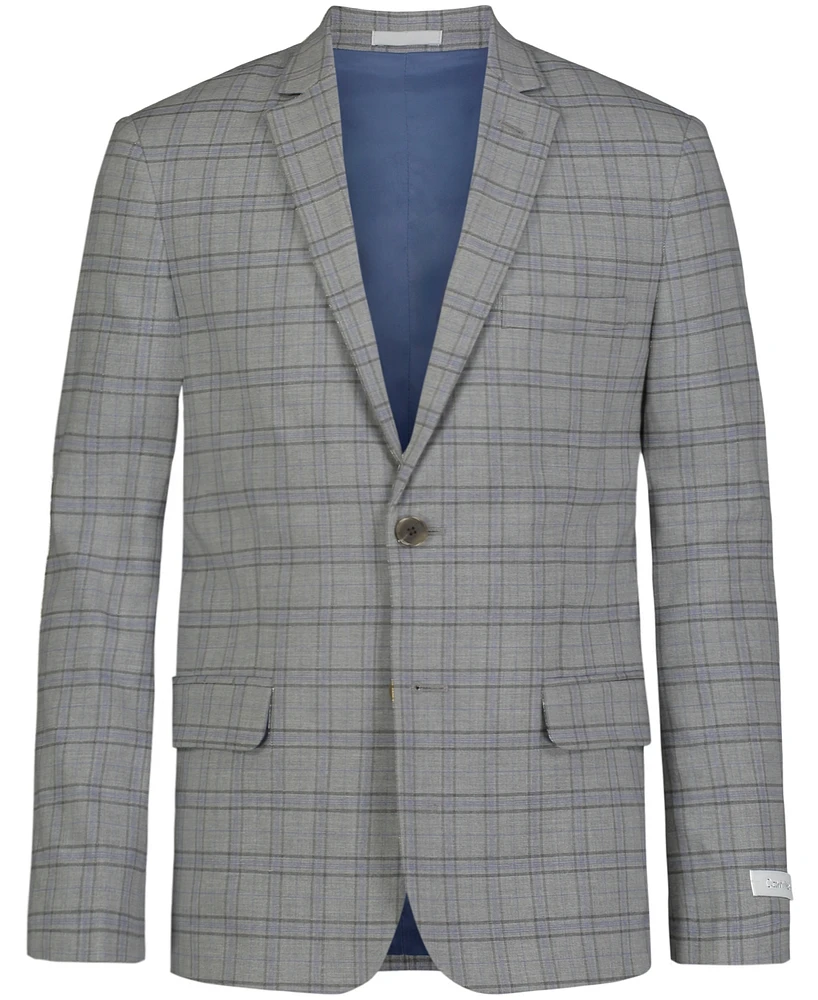 Calvin Klein Big Boys Stretch Deco Plaid Jacket