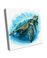 Painting by Numbers kit Blue turtle - Assorted Pre