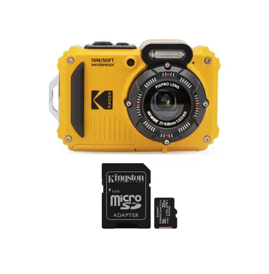 Kodak Pixpro WPZ2 Rugged Waterproof 16MP Digital Camera and 32GB microSD Card