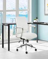 Office Star 41.25" Fabric, Chrome Mid Back Manager's Chair