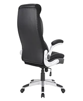 Office Star 49.5" Leather, Nylon Executive Bonded Leather Chair
