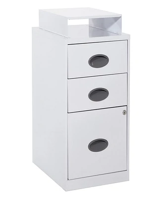 Office Star 27.75" 3 Drawer Locking Metal File Cabinet