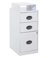 Office Star 27.75" 3 Drawer Locking Metal File Cabinet