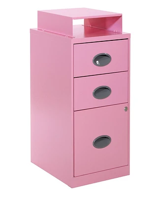 Office Star 27.75" 3 Drawer Locking Metal File Cabinet