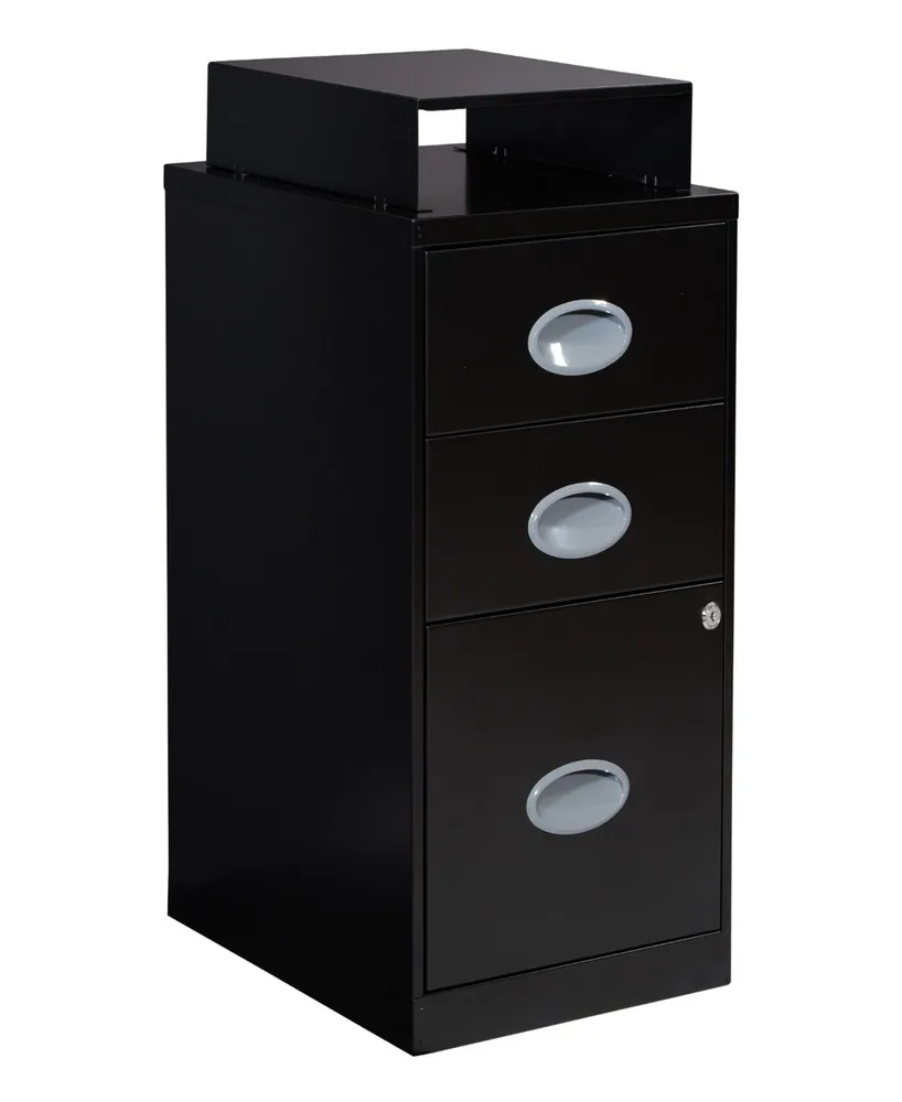 Office Star 27.75" 3 Drawer Locking Metal File Cabinet