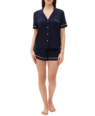 Gap Women's 2-Pc. Notched-Collar Short Pajamas Set