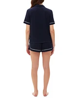 Gap Women's 2-Pc. Notched-Collar Short Pajamas Set